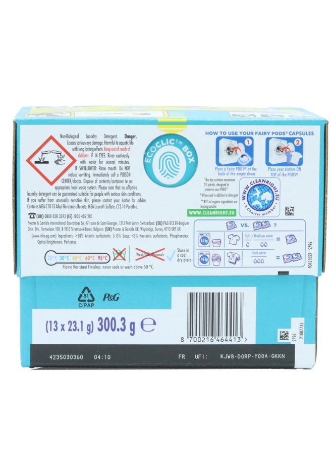 Fairy Non-Bio Pods Washing Liquid Laundry Capsules 13 Washes - Image 2